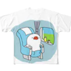 figの旅する文鳥 All-Over Print T-Shirt
