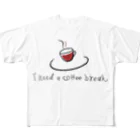 helloのcoffee break  フルグラフィックTシャツ