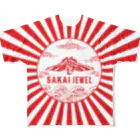 KanakoNezzzのSAKAI JAPAN 紅 フルグラフィックTシャツ