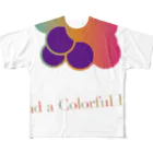 DEEPDRILLEDWELL@井戸の中のColorful Grapes ver2.0 フルグラフィックTシャツ