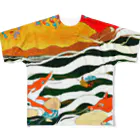 Spirit of 和のきつねの波乗り All-Over Print T-Shirt