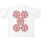 zawaの赤ウーピン All-Over Print T-Shirt