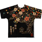 花日和 畳の色桜 フルグラフィックTシャツ