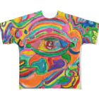 ART IS WELLのsunshine rainbow All-Over Print T-Shirt