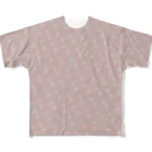 みきぞーん｜保護猫 ミッキー画伯と肉球とおともだちのyuzu pattern All-Over Print T-Shirt