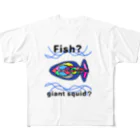 Future Starry Skyのfish?giant squid? All-Over Print T-Shirt