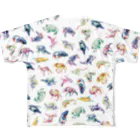 どうぶつのホネ、ときどきキョウリュウ。のどうぶつとホネ [pattern-B] All-Over Print T-Shirt