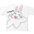 アホの子製作所のちゃらんぽらんTシャツ -ぐんにゃりうさぎ- フルグラフィックTシャツ