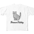 うちのこメーカーのBrownTabby フルグラフィックTシャツ