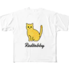 _____uchinoko_makerのRedtabby All-Over Print T-Shirt