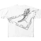 HommaのLizard1(white) フルグラフィックTシャツ