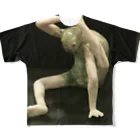 なつの足を頭にかけるポーズの途中のカエル男 All-Over Print T-Shirt