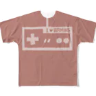 TDTKのI LOVE GAMING シャツ All-Over Print T-Shirt