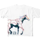 junichi-goodsの馬・Uma フルグラフィックTシャツ