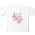 のびたび【のんびり旅するように生きる】公式ショップのケツアゴネコ All-Over Print T-Shirt