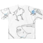 Lily bird（リリーバード）のインコの仕草たち All-Over Print T-Shirt