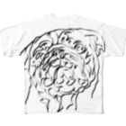 junichi-goodsのパグ（モノクロ） All-Over Print T-Shirt