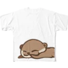 綾錦工房 りこりすのおしゃぶりカワウソ フルグラフィックTシャツ