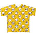 おむすび屋のねこいぬ総柄黄色 All-Over Print T-Shirt