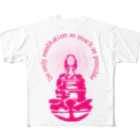 『NG （Niche・Gate）』ニッチゲート-- IN SUZURIの只管打坐h.t.(pink) All-Over Print T-Shirt