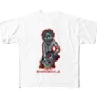フレ末屋の絵巻から解き放たれた女幽霊でふぉ美 フルグラフィックTシャツ