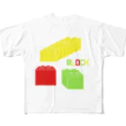 アイラブもつ鍋のBLOCK フルグラフィックTシャツ