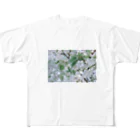 とまとまとの白い花 フルグラフィックTシャツ