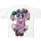 あやしいおばさん くろまめさんの○ュアアルコール（ク○イナー） All-Over Print T-Shirt