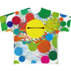 ブルーローズを愛でる会のカエルと世界平和 All-Over Print T-Shirt