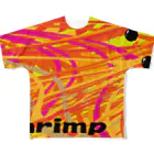  Designed by bikersのshrimp フルグラフィックTシャツ