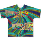 釣り好きのねこのFUNNY SMILE All-Over Print T-Shirt