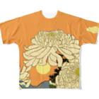 Spirit of 和の夕焼けに咲く菊 フルグラフィックTシャツ