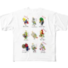 ねこぜや のROBOBO 鳥図 All-Over Print T-Shirt