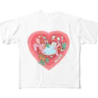 ichikoのハートのバスタイムうさぎちゃん All-Over Print T-Shirt