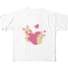 美女木小学校！のかわいいうさちゃん All-Over Print T-Shirt