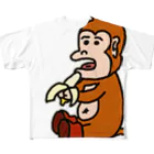 Burick-leiaのナガグツザル フルグラフィックTシャツ
