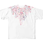 In+u1t/0NのIn+u1t0N #10 Dot/赤/紺 All-Over Print T-Shirt