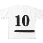 numberzのno.10 フルグラフィックTシャツ