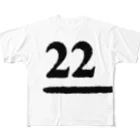 numberzのno.22 フルグラフィックTシャツ