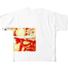 Seame＊の金の花の帯 フルグラフィックTシャツ