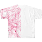 In+u1t/0NのIn+u1t0N #11 カオティック All-Over Print T-Shirt