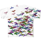 SAKURAMEDERUの群鳥フルグラフィック All-Over Print T-Shirt