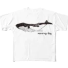 dat kidsのモニホ リリース記念 "クジラ" フルグラフィックTシャツ