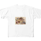 Kanabe studioのお菓子の国のブレイクタイム フルグラフィックTシャツ