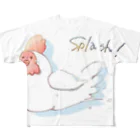 bird colonyのスプラッシュSUMMERチキン フルグラフィックTシャツ