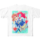 平田商店の夏と金魚と女の子 All-Over Print T-Shirt