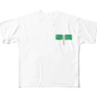 Rail Square の【道路標識シリーズ】右ルート左ルート All-Over Print T-Shirt