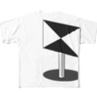 Rail Square の【鉄道標識シリーズ】速度制限解除(立体) All-Over Print T-Shirt