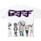 かわいいにゃんことワンコの絵のお店のBFF わん！ All-Over Print T-Shirt