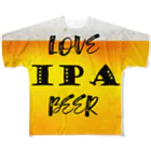 8garage SUZURI SHOPのlove IPA beer ver2 フルグラフィックTシャツ